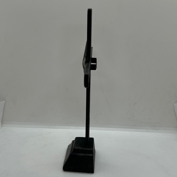 NEW Vintage Dark Brown Metal Crucifix Cross Star Wall Hang or Free Stand 10” - Picture 5 of 9